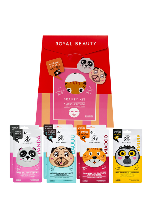 Σετ 7 Ενυδατικές Μάσκες Προσώπου – Animal Face Masks Gift Box
