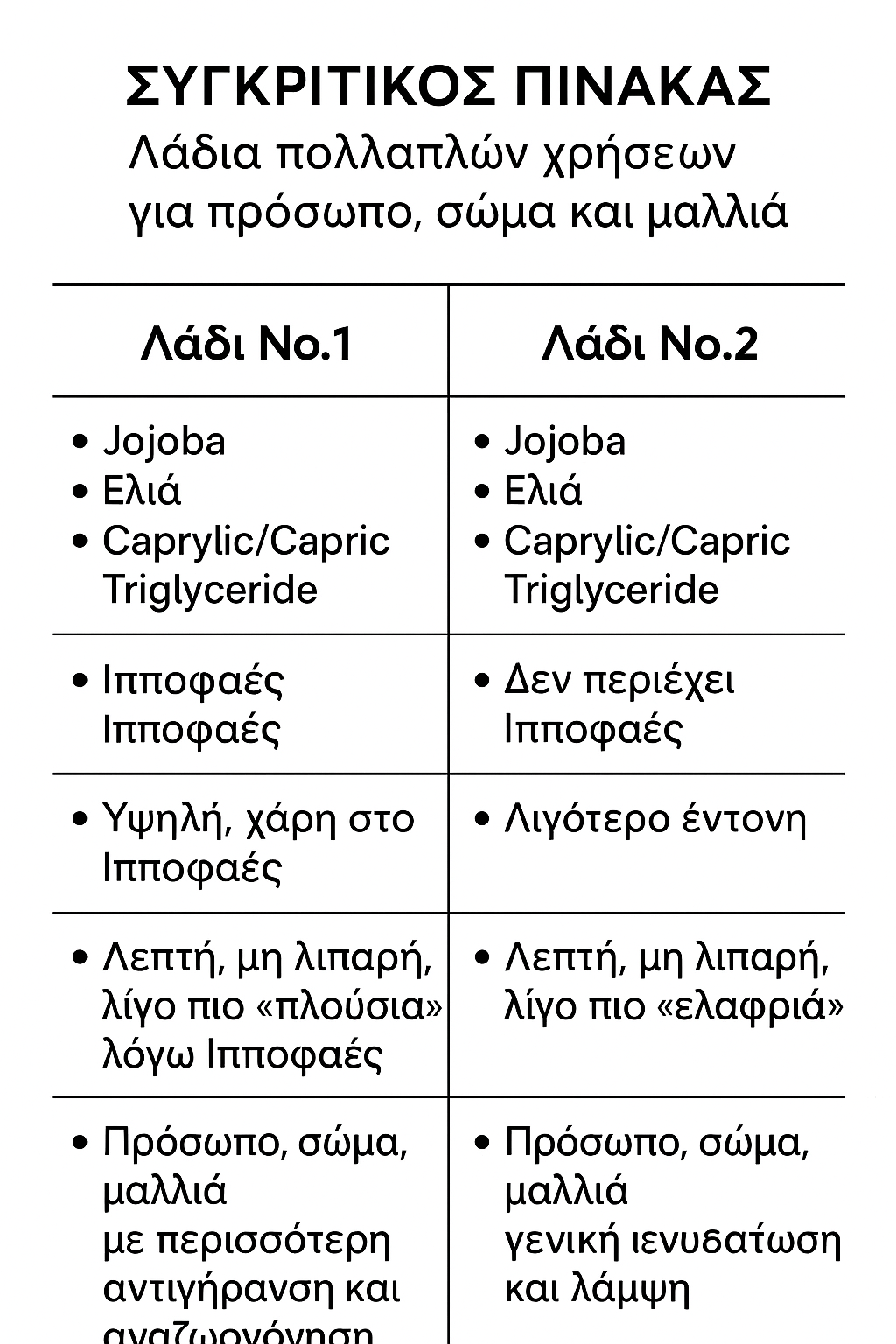 Ενυδατικό Λάδι για Πρόσωπο, Σώμα και Μαλλιά Νο2